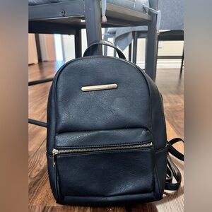 Black Leather Backpack